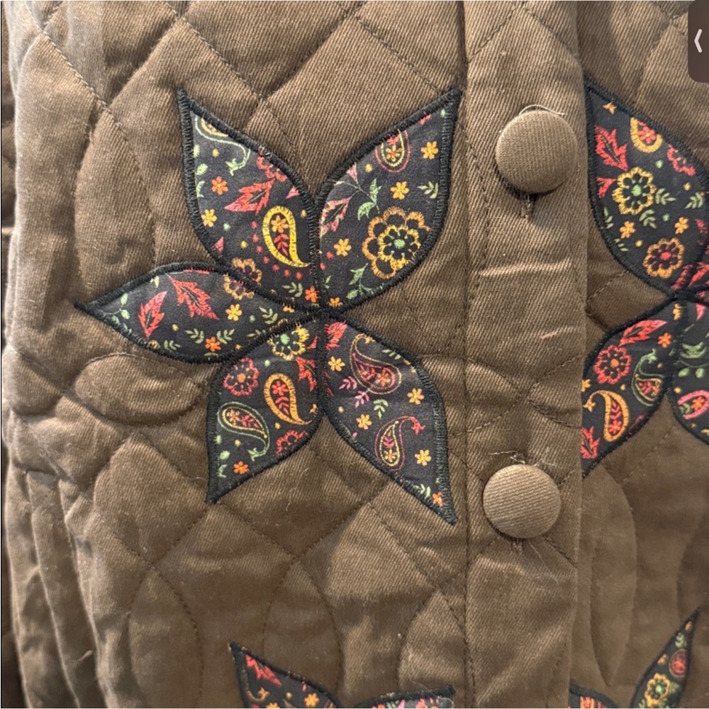 NWT Brown Quilted Boho Jacket - Picture 2 of 4